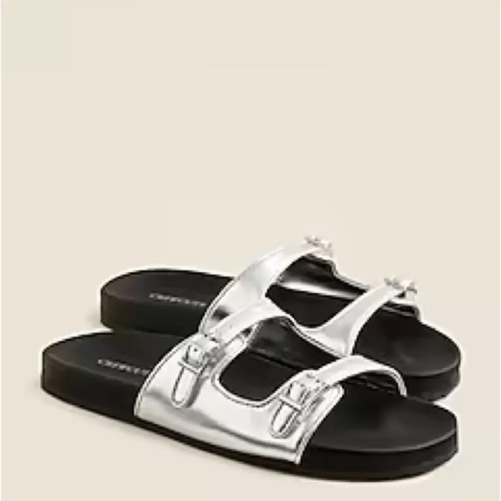 Crewcuts Silver Black Colbie sandals